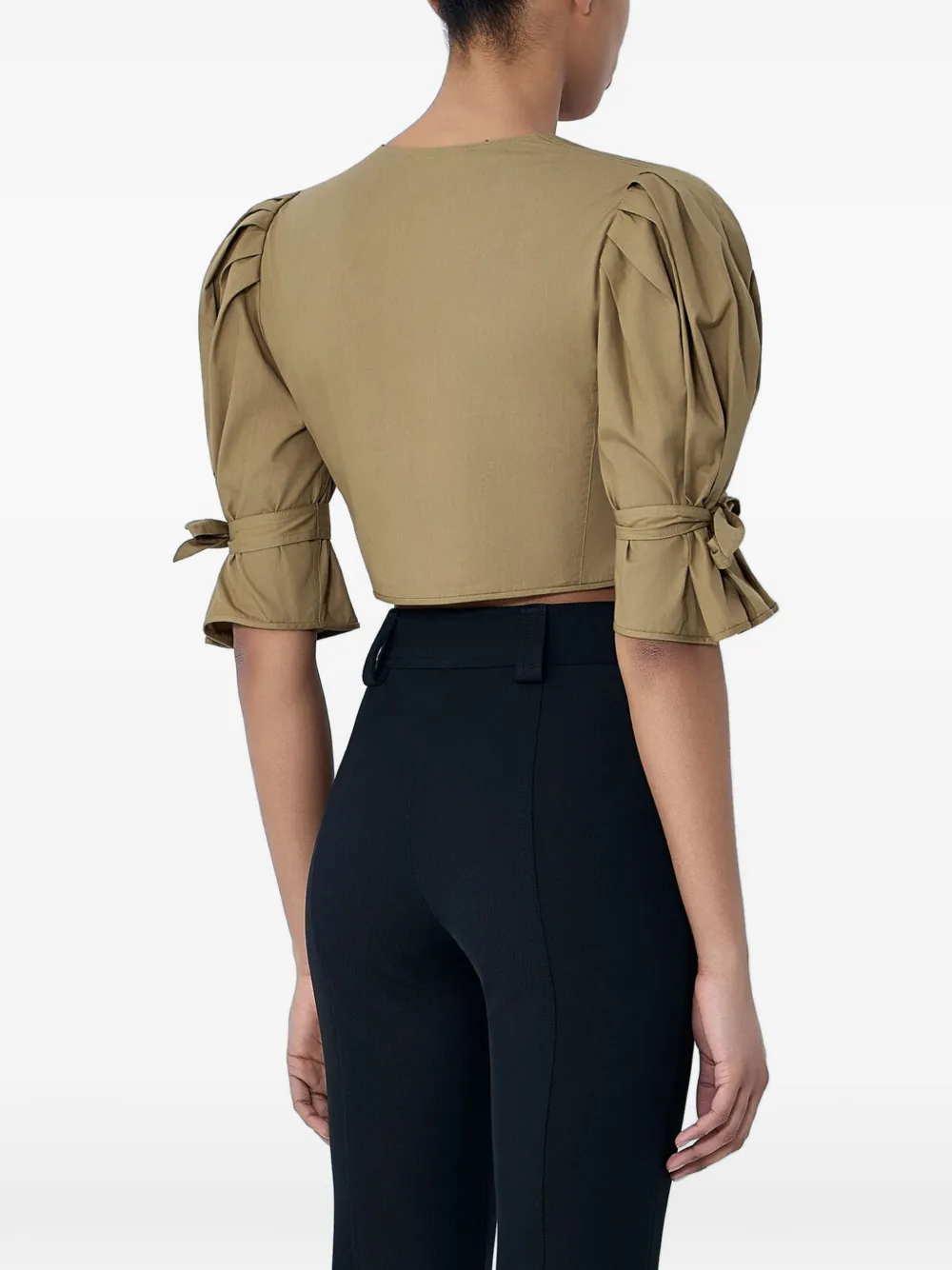 Chloé Cropped blouse Groen