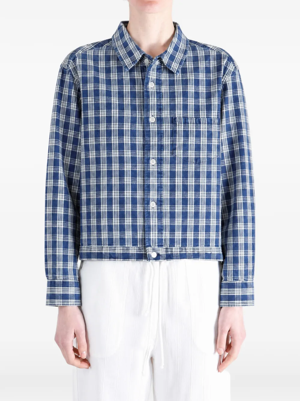 Polo Ralph Lauren Geruit button-up shirtjack Blauw