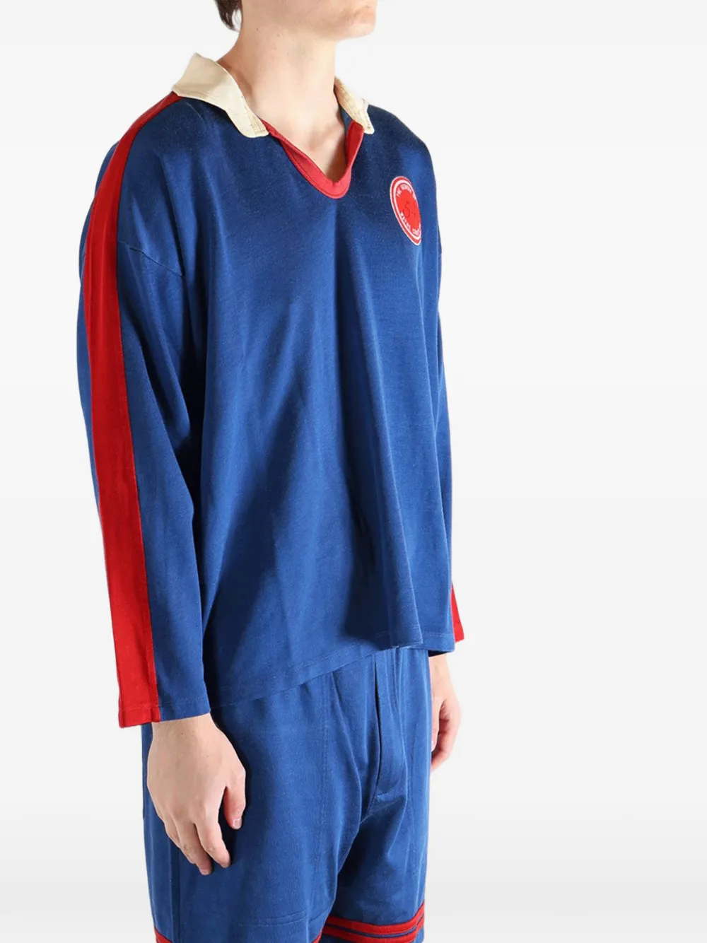 BODE Lakewood overhemd met logopatch en vlakken Blauw