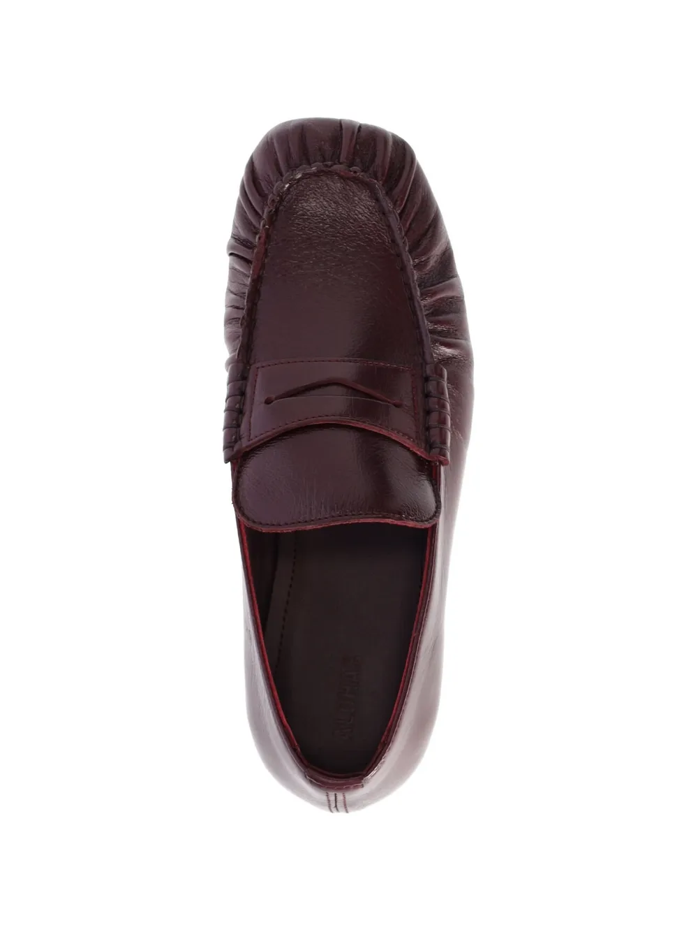 ALOHAS Aven pleated loafers Rood