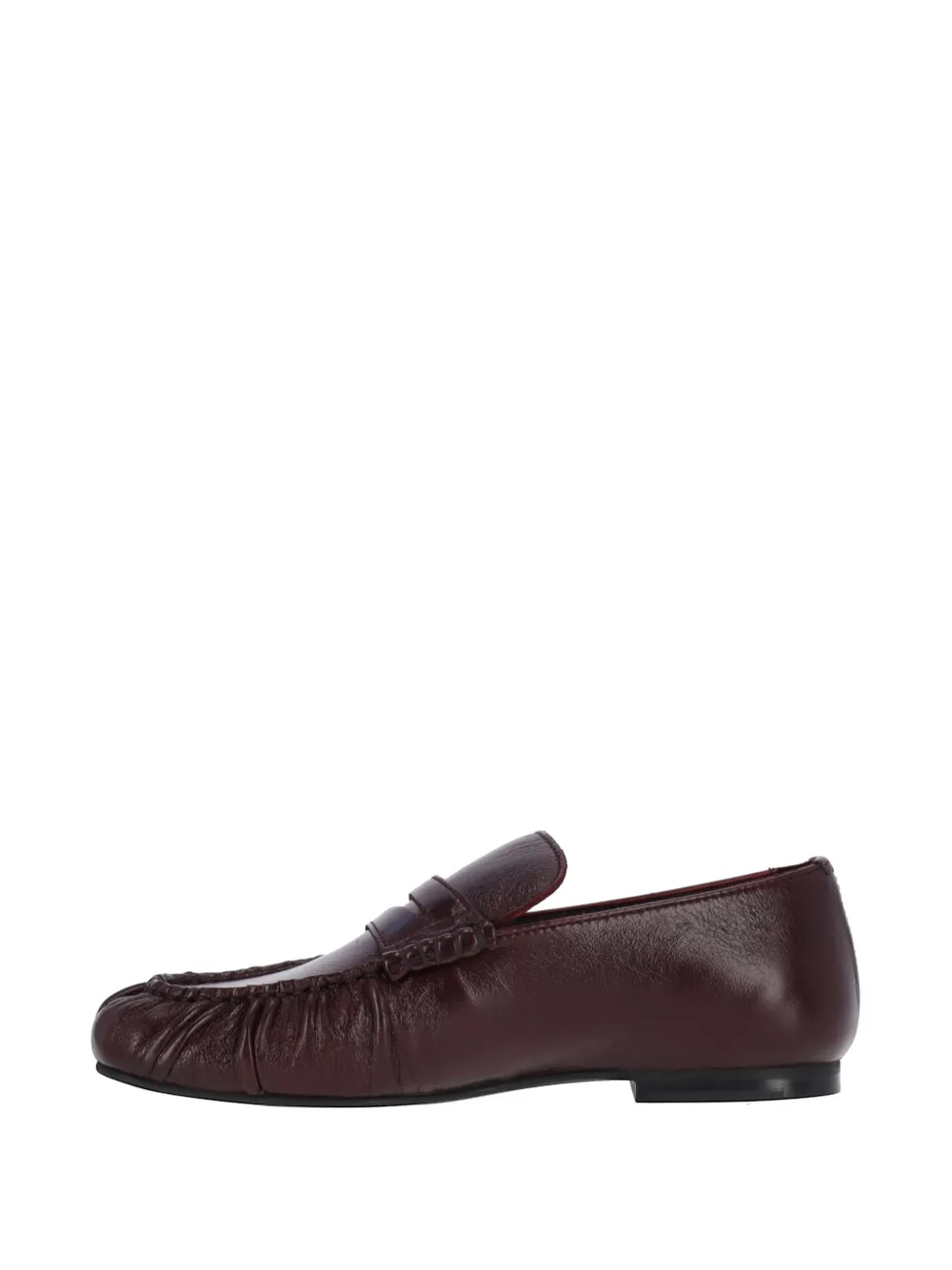 ALOHAS Aven pleated loafers Rood