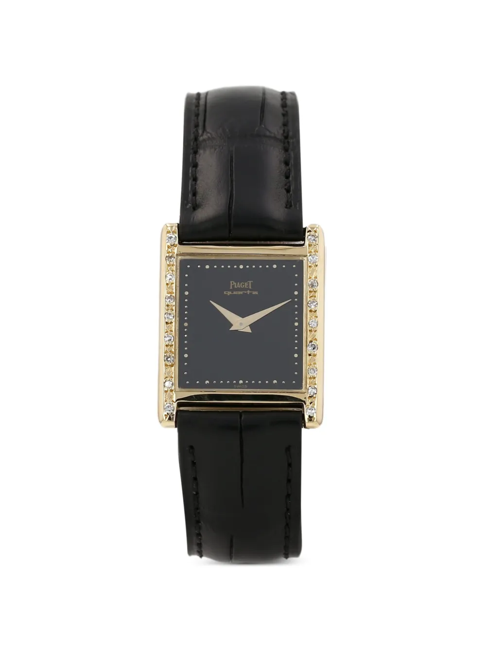Piaget 1980s rectangle case 29mm watch - Nero