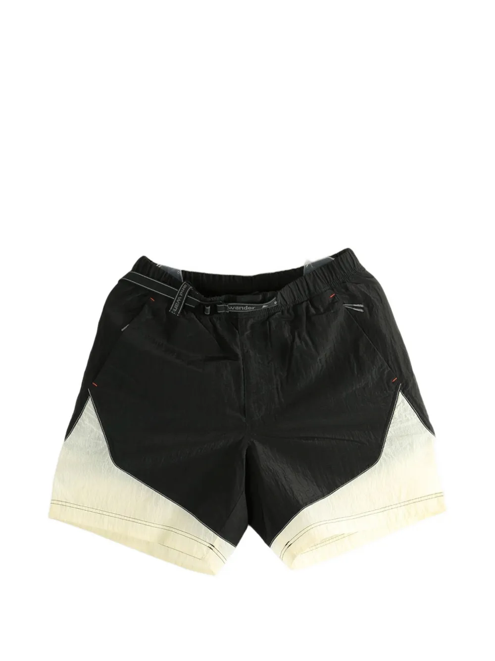 and Wander panelled belted shorts - Nero