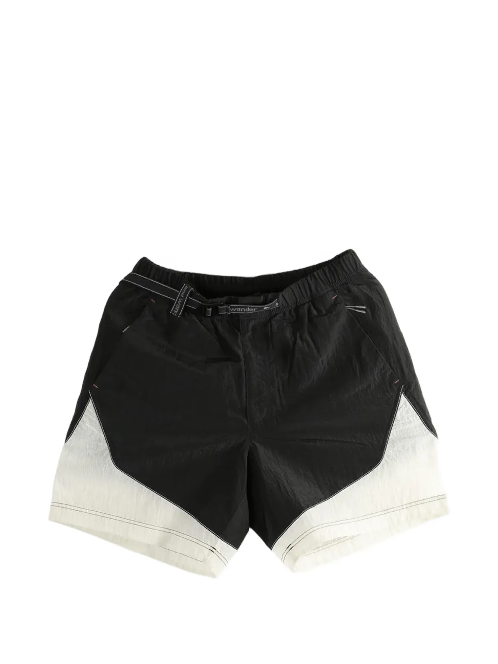 and Wander panelled belted shorts - Nero
