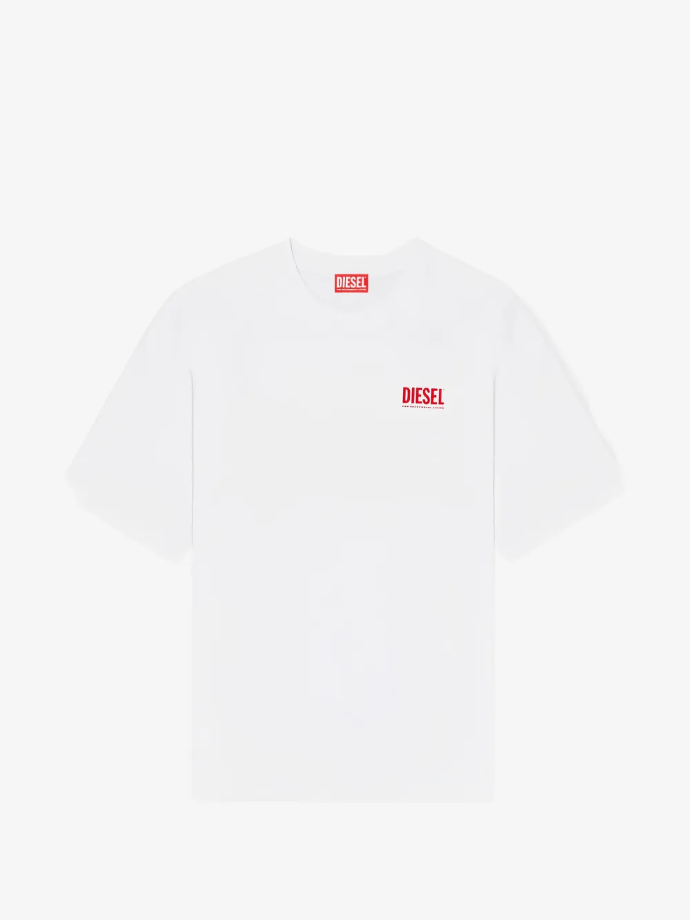 Diesel 디젤 비스코토 로고 프린트 티셔츠 | 화이트 | Image 1