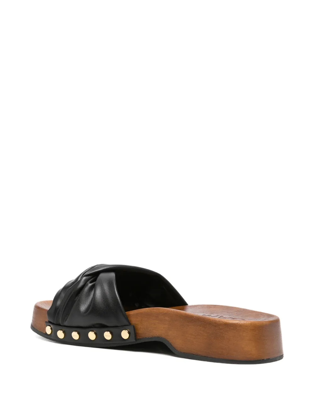 GANNI studded knotted sandals Zwart