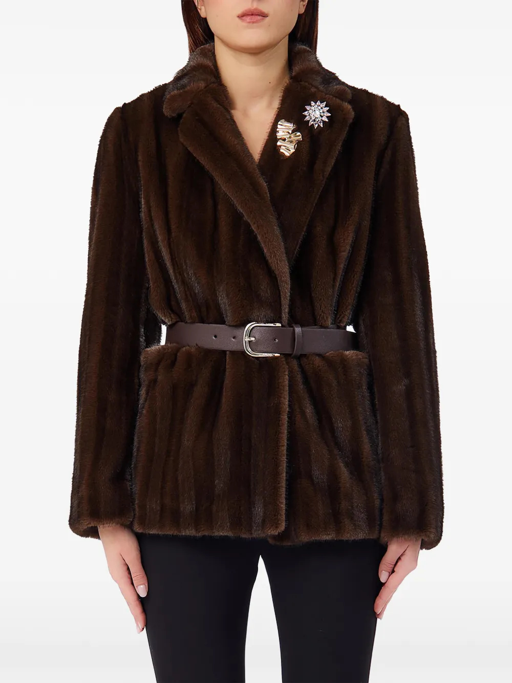 LIU JO jacket in faux fur Bruin