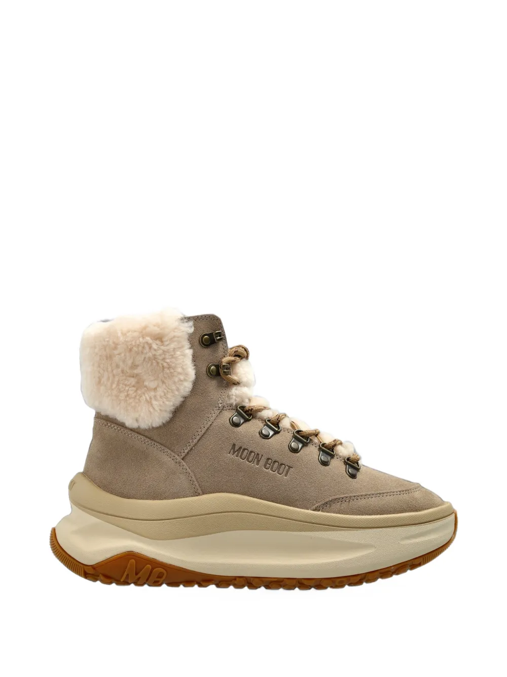 Moon Boot Moon247 City sherling mid beige sneakers - Neutrals