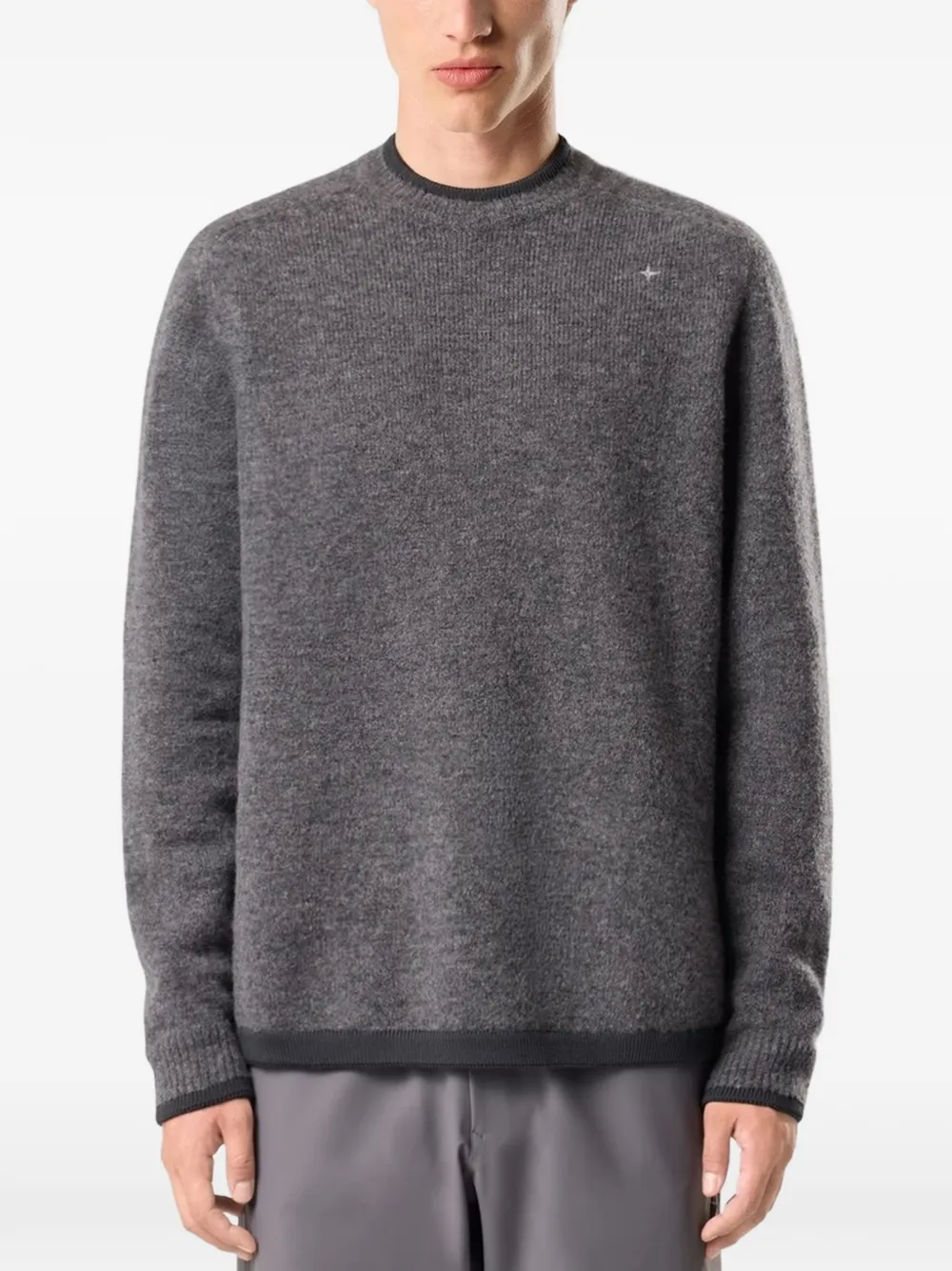 Stone Island 5100028 Brushed wool_s.I. Stellina Grijs