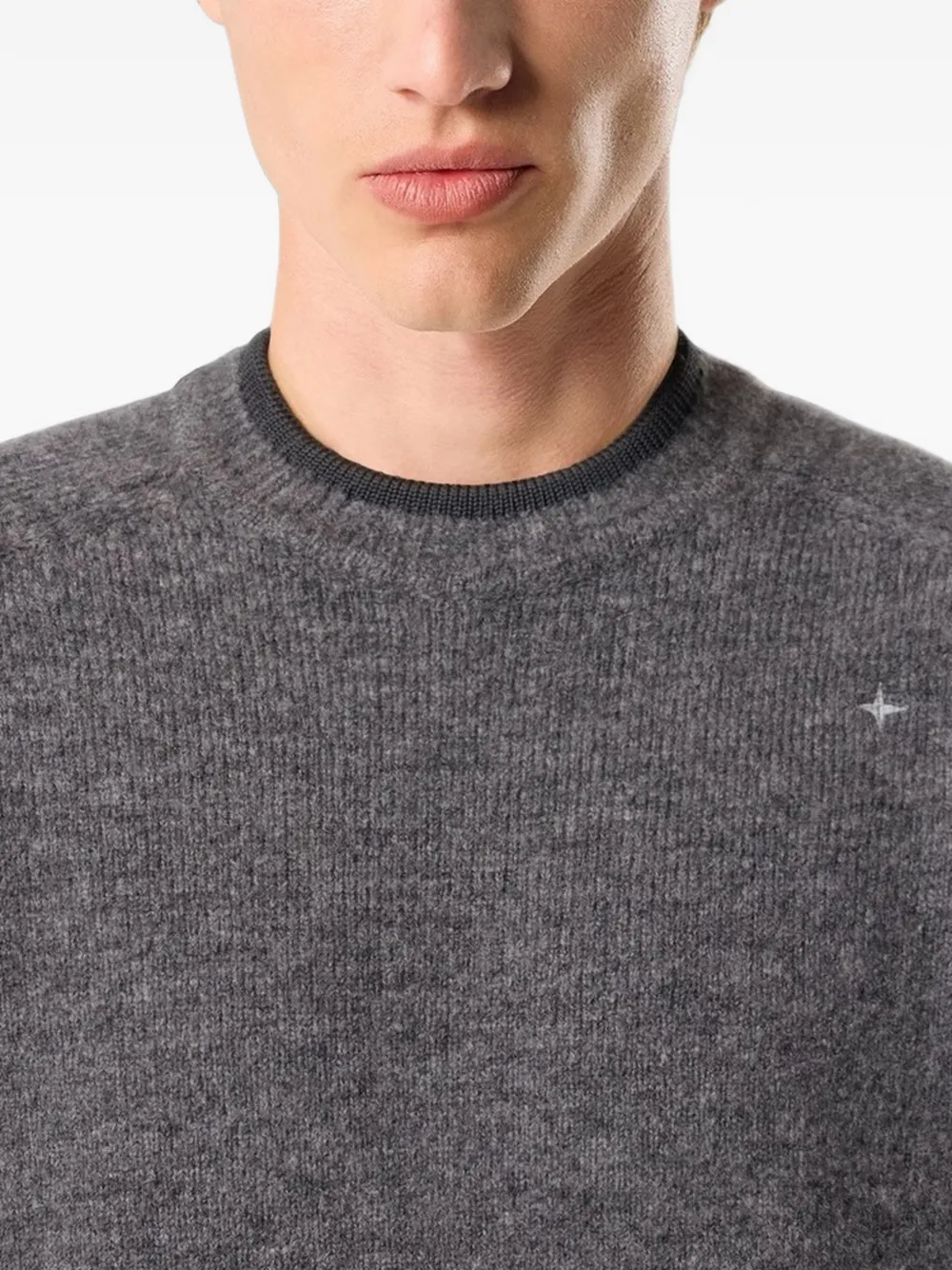 Stone Island 5100028 Brushed wool_s.I. Stellina Grijs