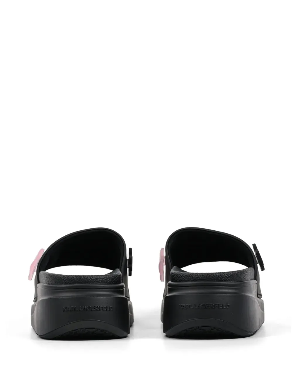 Karl Lagerfeld embellished platform slides Zwart