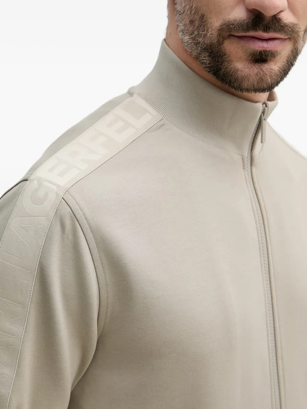 Karl Lagerfeld Sweater met logoband Grijs
