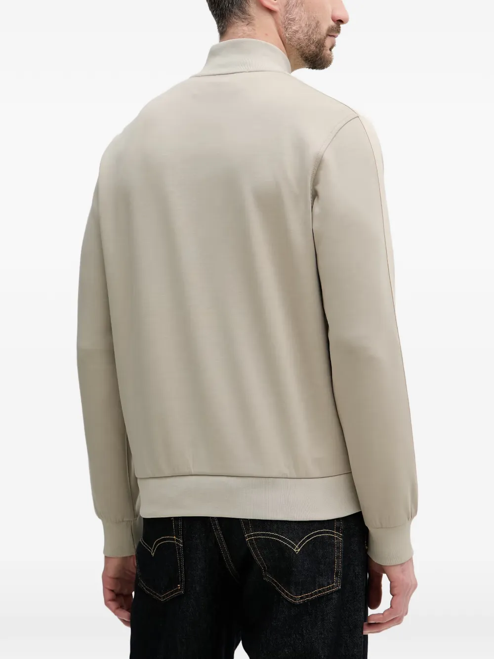 Karl Lagerfeld Sweater met logoband Grijs