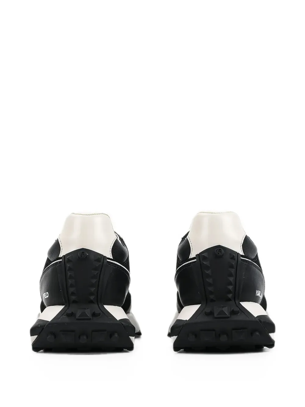 Karl Lagerfeld logo-patch panelled sneakers Zwart