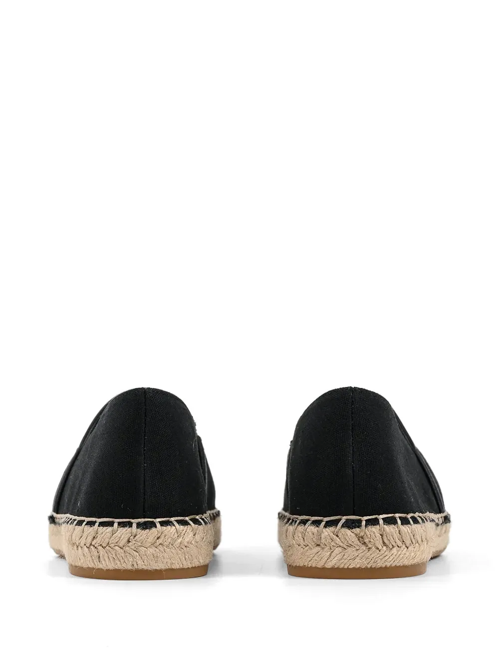 Karl Lagerfeld logo-embroidered braided-sole espadrilles Zwart