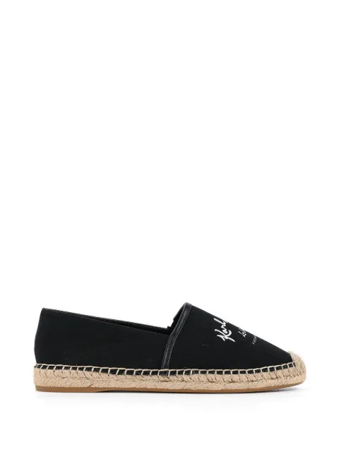 Karl Lagerfeld logo-embroidered braided-sole espadrilles