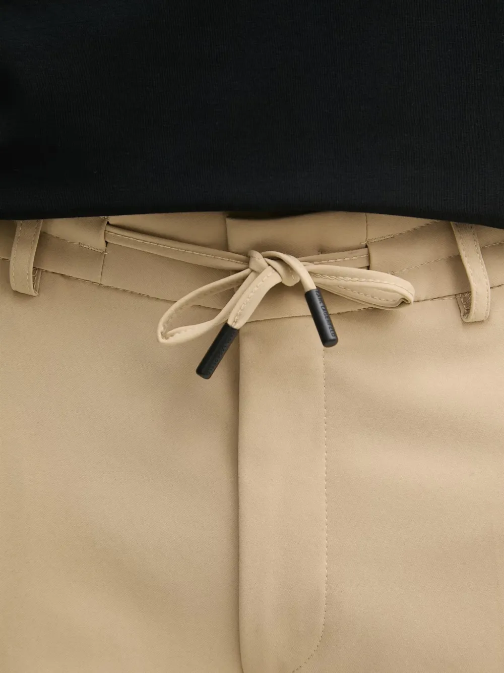 Karl Lagerfeld Broek met trekkoordtaille Beige