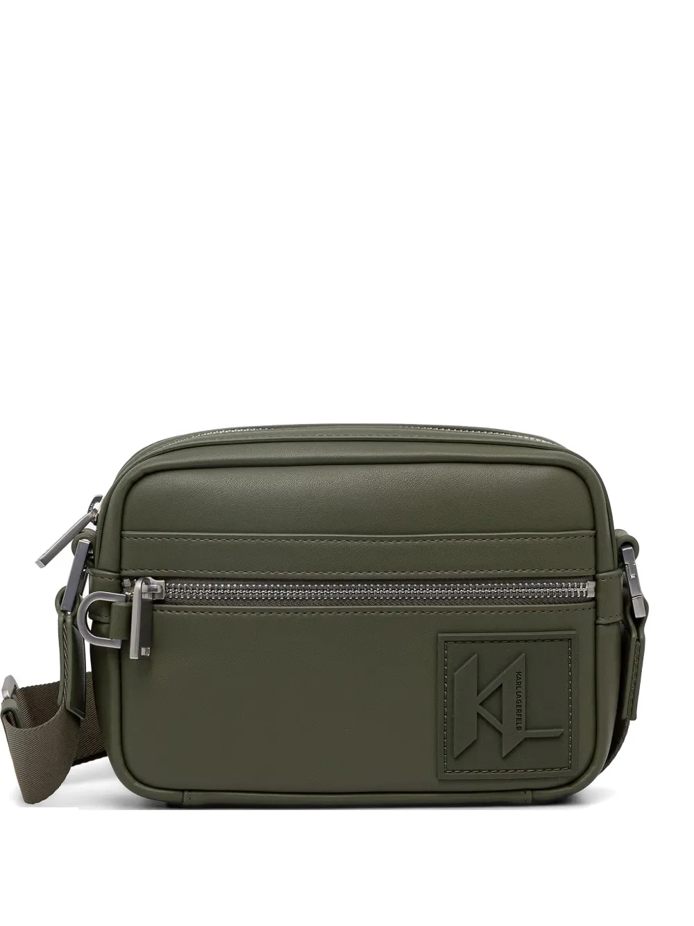 Karl Lagerfeld logo-patch shoulder bag - Verde