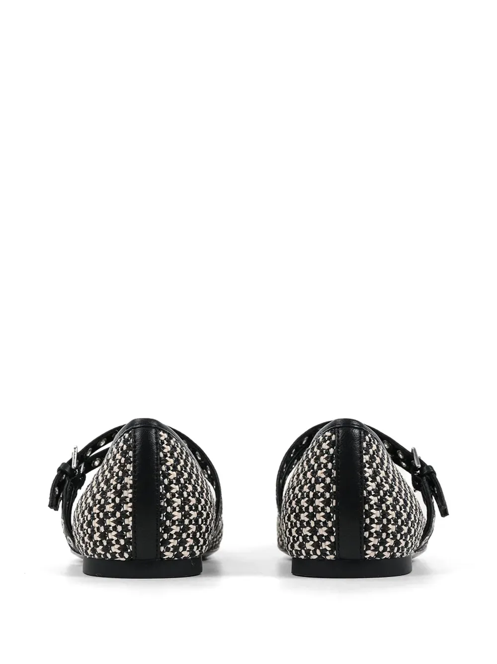Karl Lagerfeld eyelet-embellished ballet flats Zwart