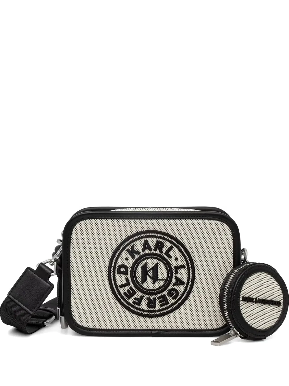 Karl Lagerfeld logo-patch shoulder bag - Toni neutri
