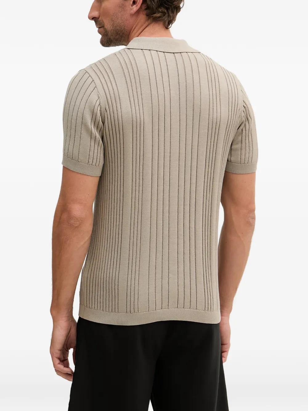 Karl Lagerfeld Ribgebreid T-shirt Beige