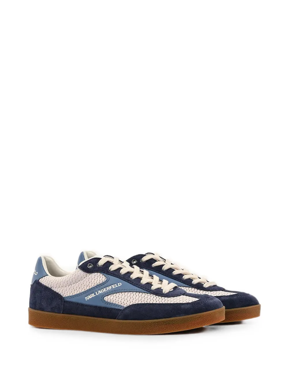 Karl Lagerfeld panelled sneakers Blauw
