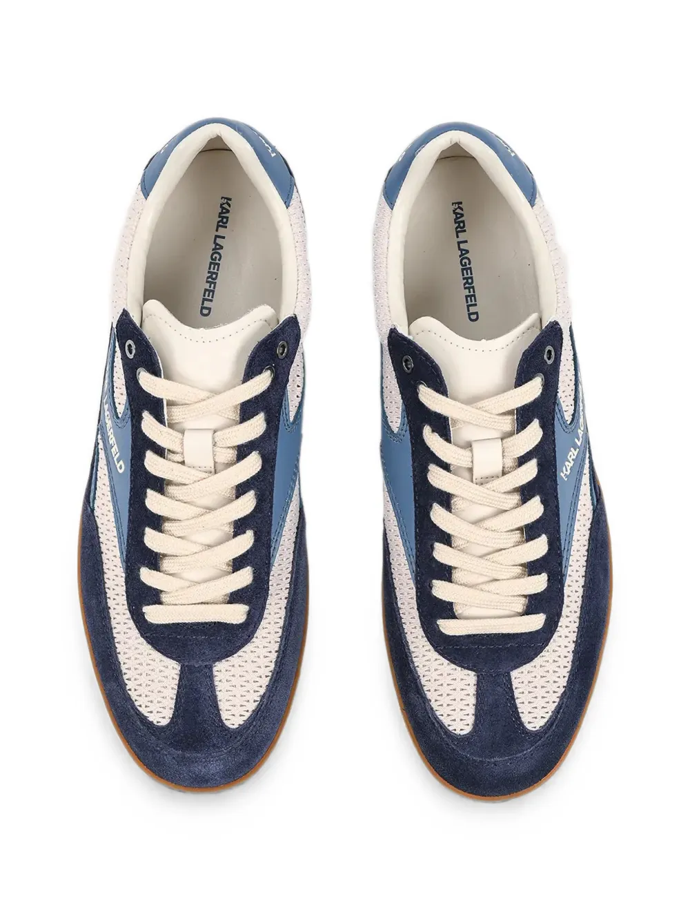 Karl Lagerfeld panelled sneakers Blauw