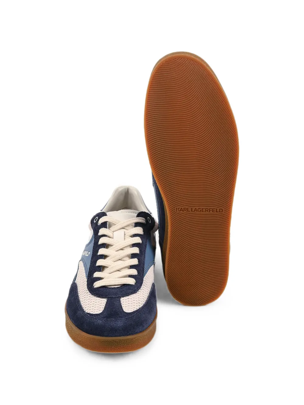 Karl Lagerfeld panelled sneakers Blauw