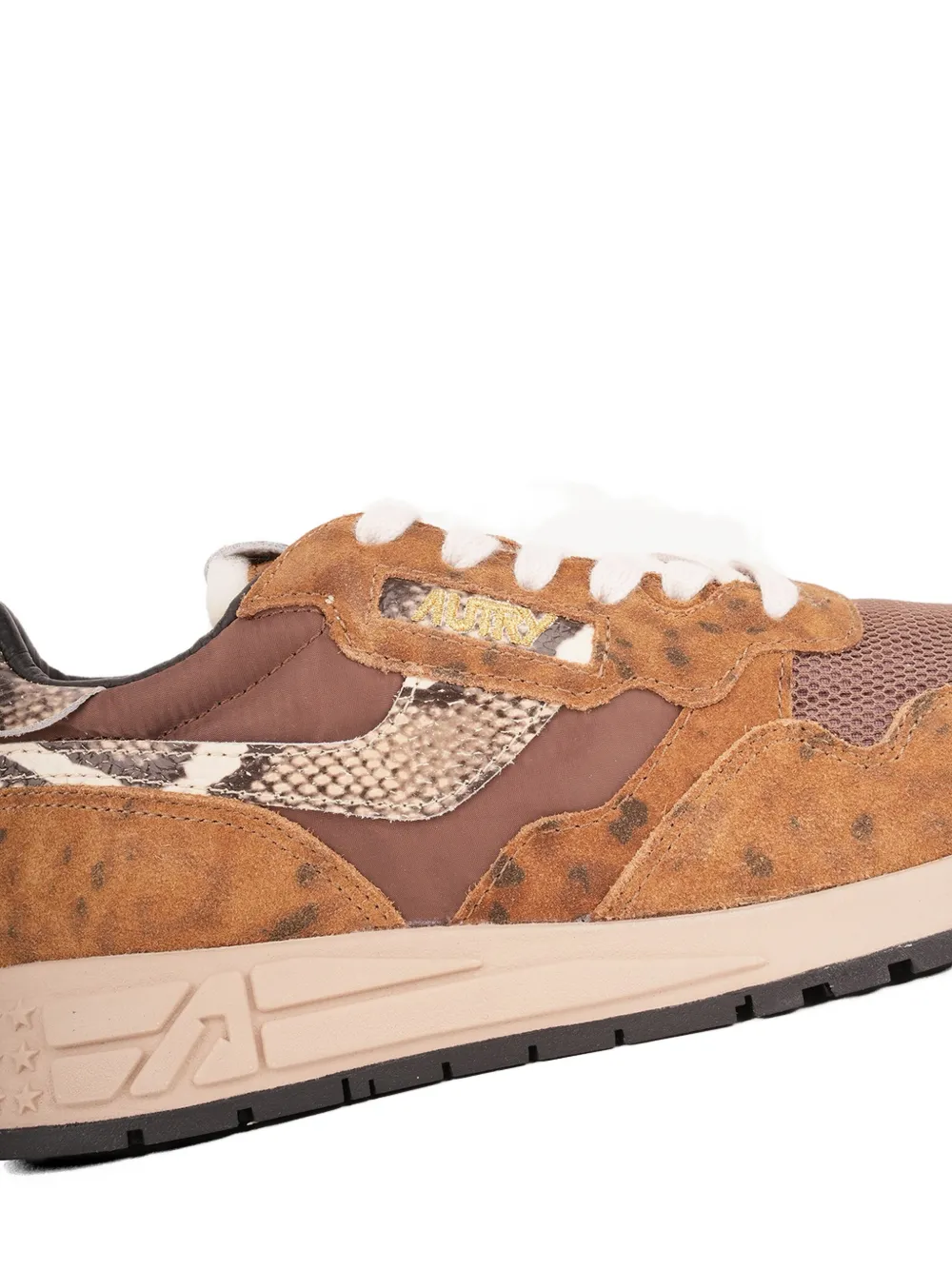 Autry Reelwind Low python-print leopard-print sneakers Bruin