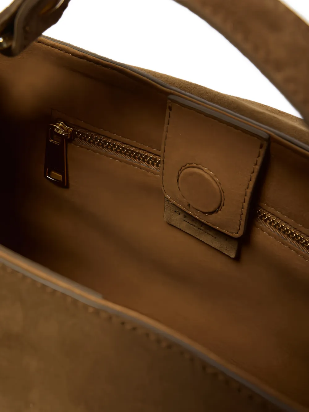 Orciani suede flap-top tote bag Bruin