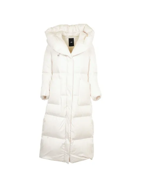 Add quilted hooded coat