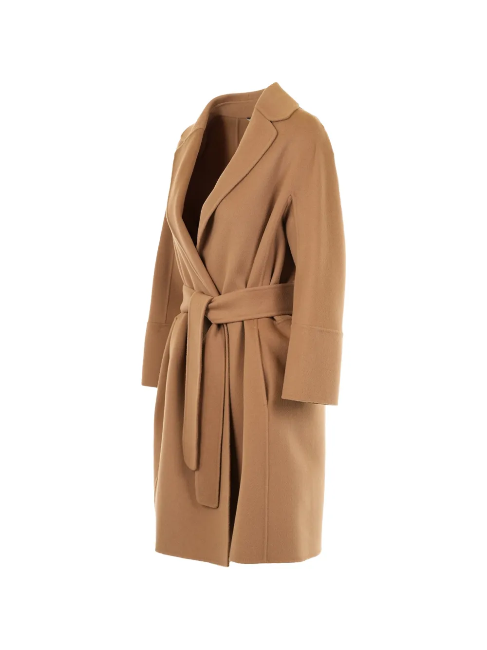  's Max Mara Belted Notch-lapel Coat - Marrón 