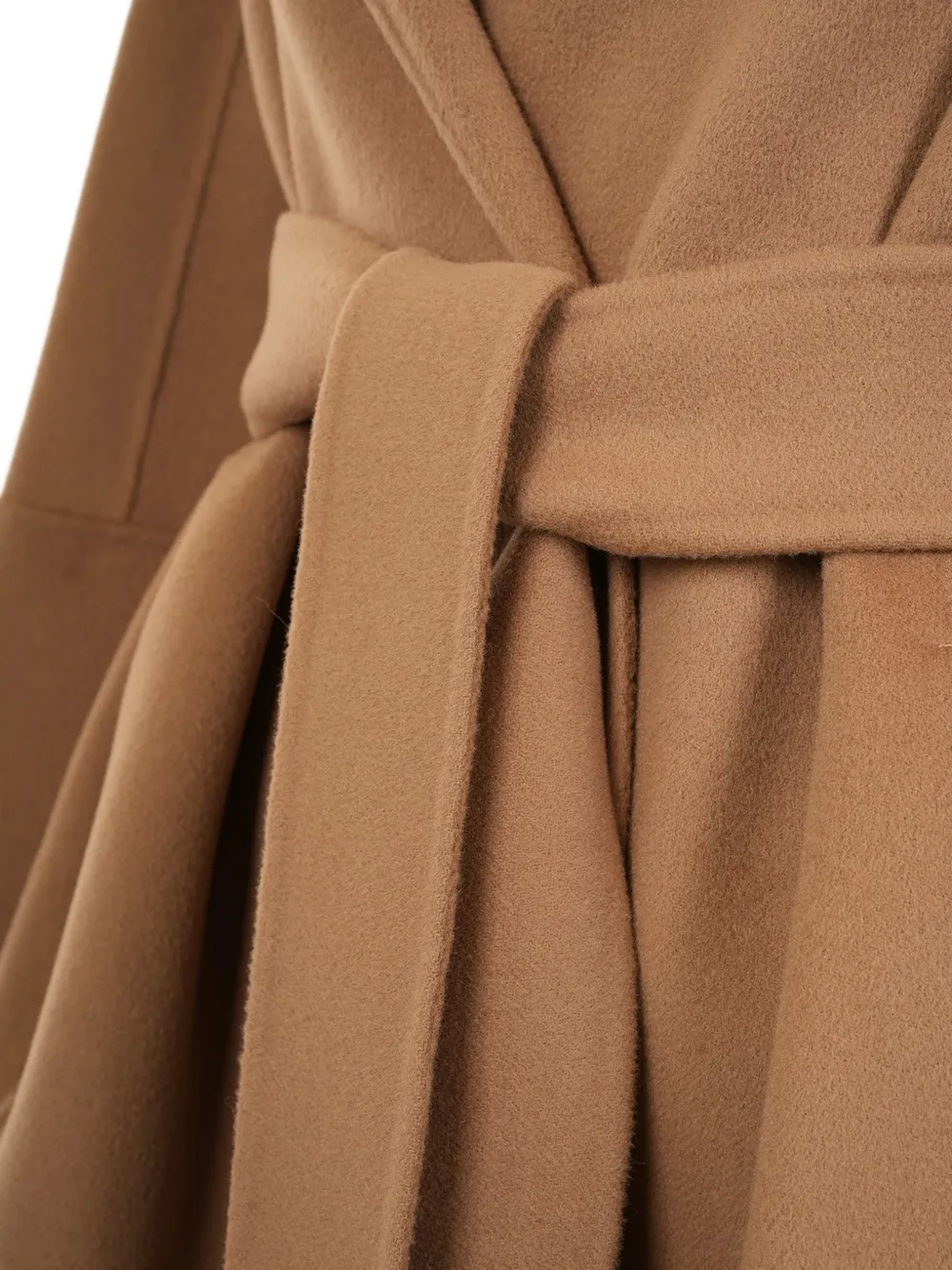 'S Max Mara Jas met gekerfde revers en ceintuur Bruin