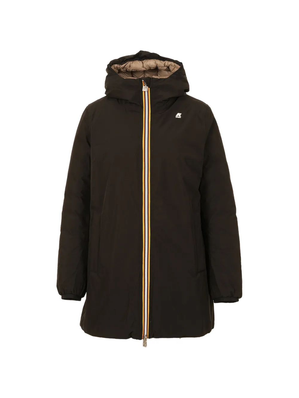 K-Way Sophie St Thermo reversible hooded coat - Nero