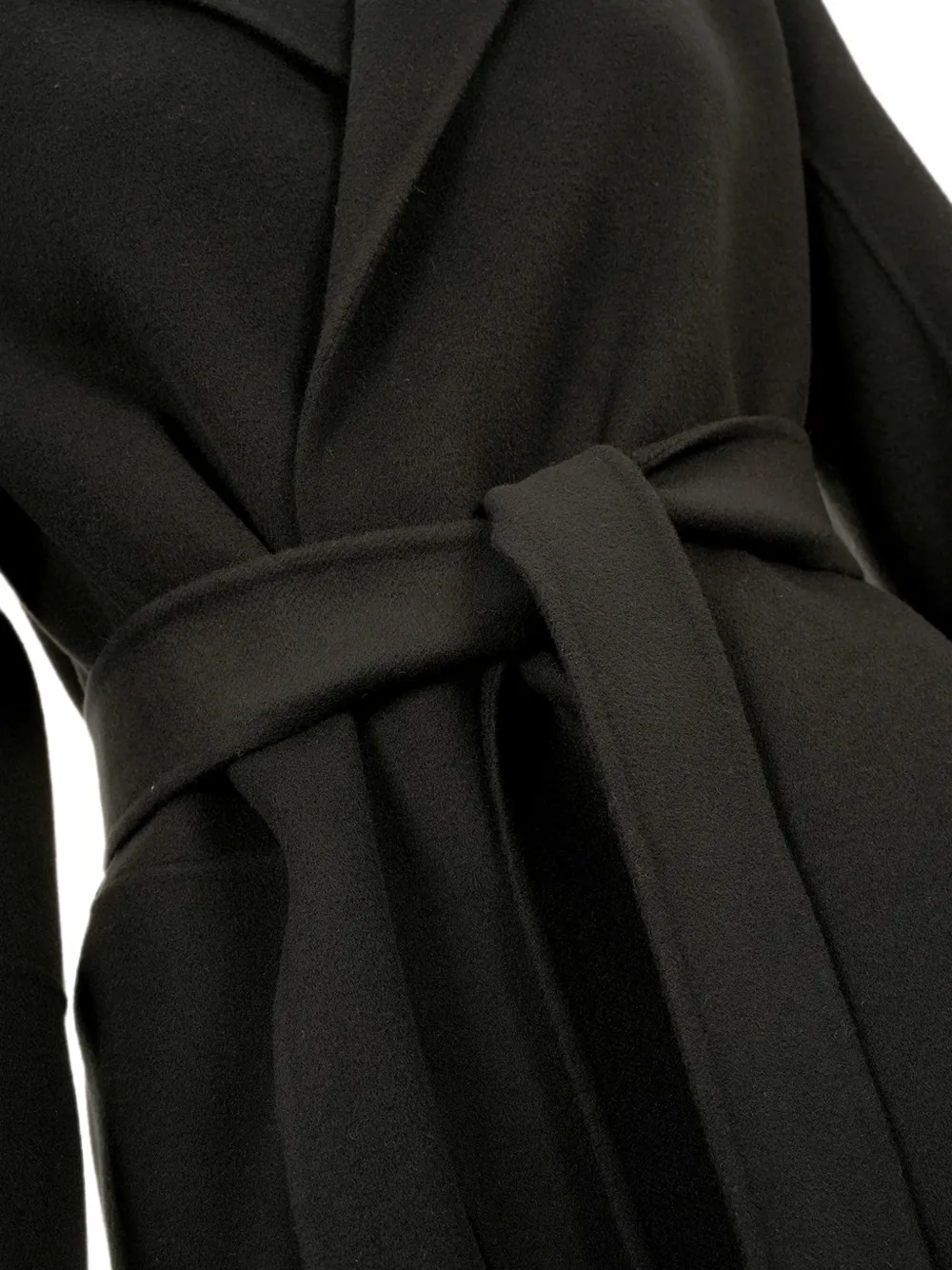 'S Max Mara Jas met gekerfde revers en ceintuur Zwart