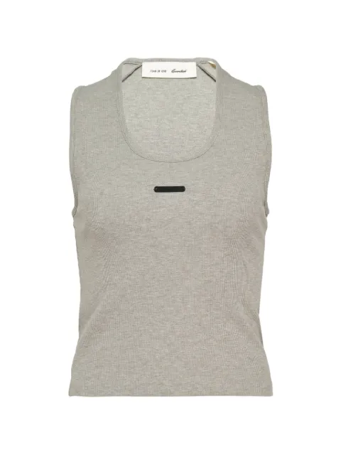 FEAR OF GOD ESSENTIALS logo-patch tank top