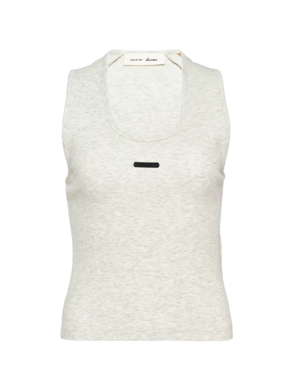 FEAR OF GOD ESSENTIALS logo-patch ribbed tank top - Toni neutri
