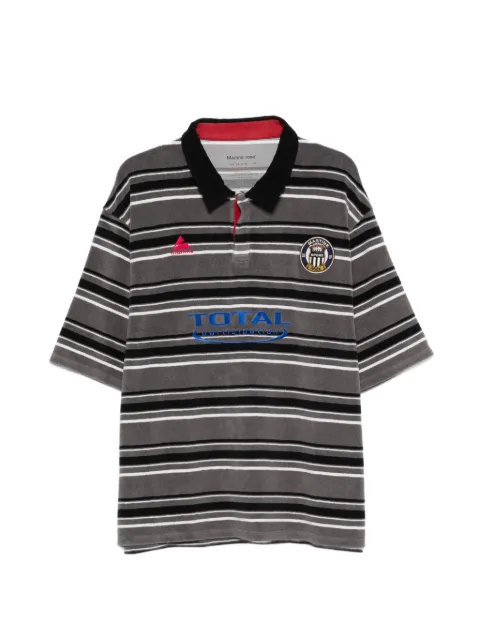 Martine Rose striped logo polo shirt