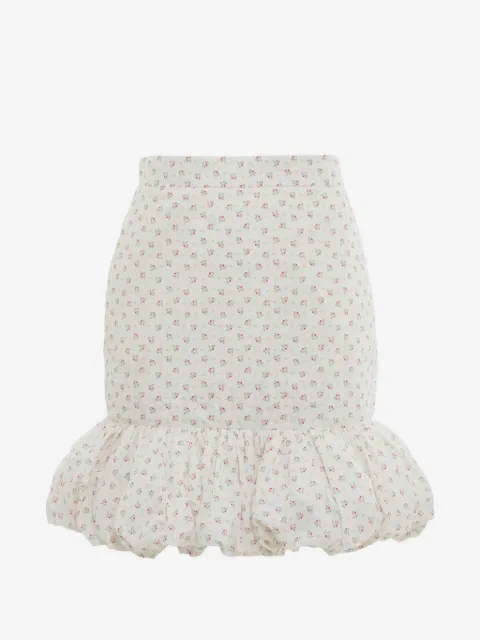pushBUTTON floral-print bubble-hem skirt