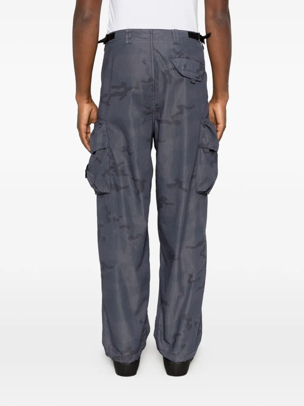 Stone Island Ripstop cargo broek met camouflage-print Blauw