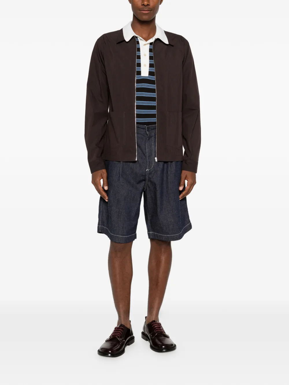 SAMSOE SAMSOE 사만들라 콘트라스트 스티치 플리츠 쇼츠 | 데님 쇼츠 | Image 2