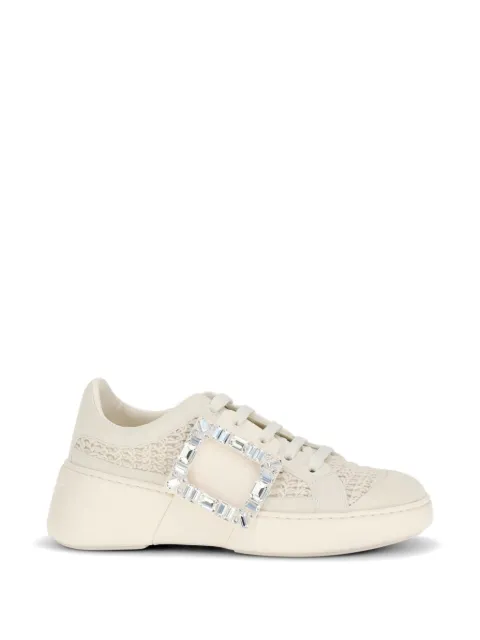 Roger Vivier Viv Skate crystal-buckle sneakers