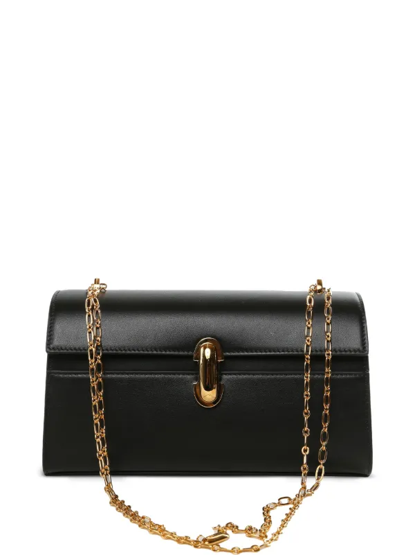 Savette Symmetry Chain-strap Shoulder Bag in Black