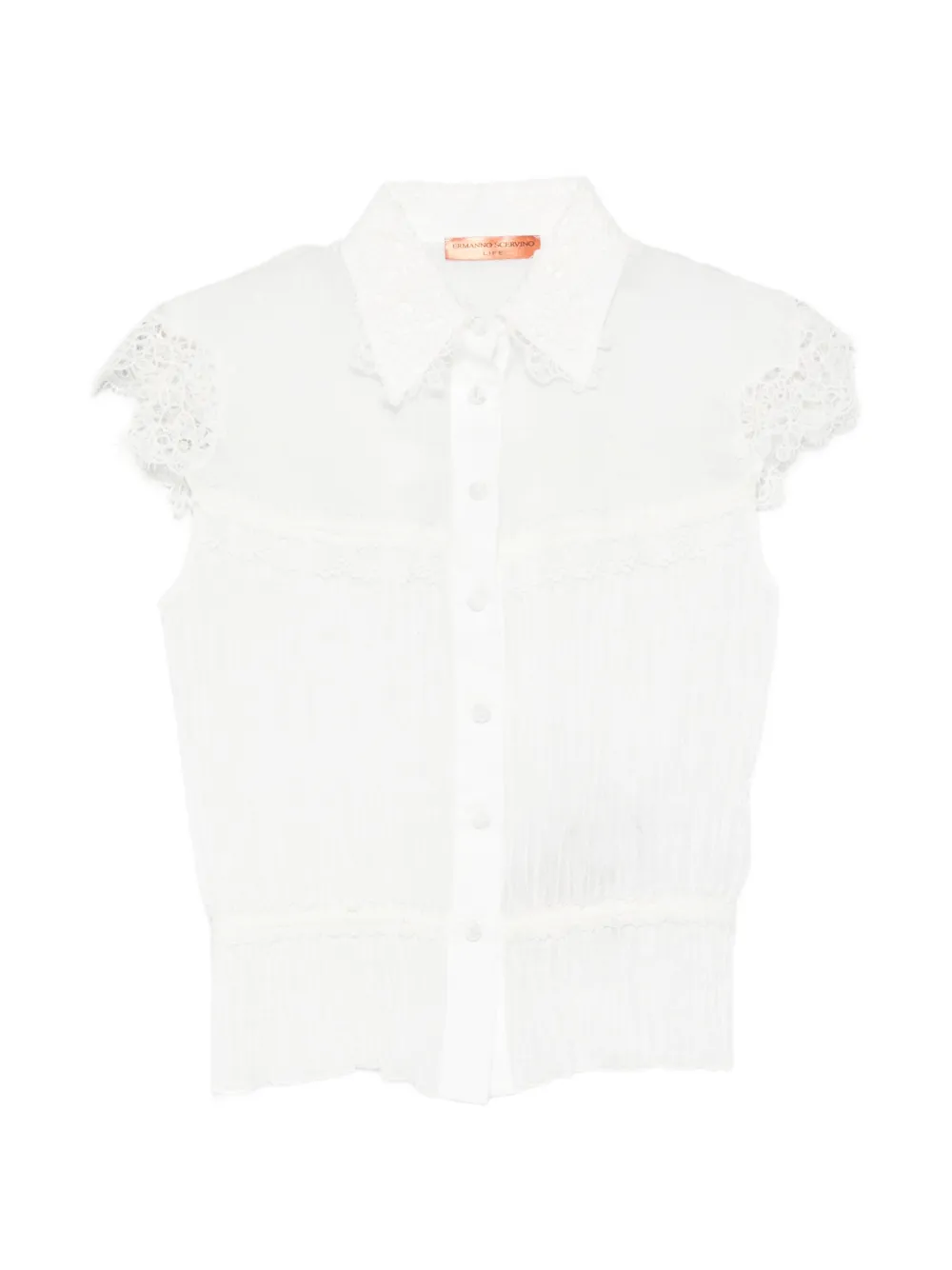 Ermanno Scervino lace-trim blouse - Bianco
