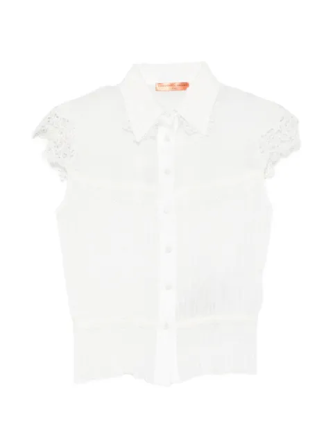 Ermanno Scervino blusa con ribete de encaje