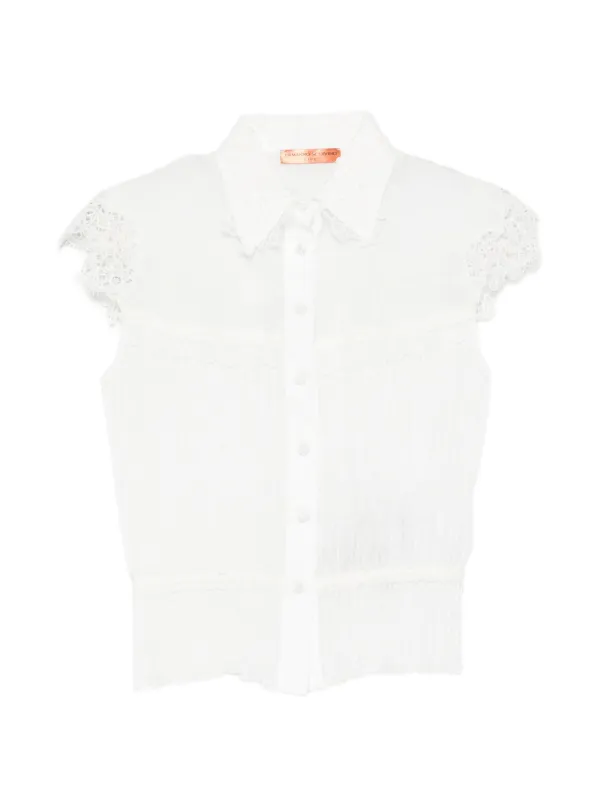 Ermanno Scervino レーストリム ブラウス | ホワイト | FARFETCH JP