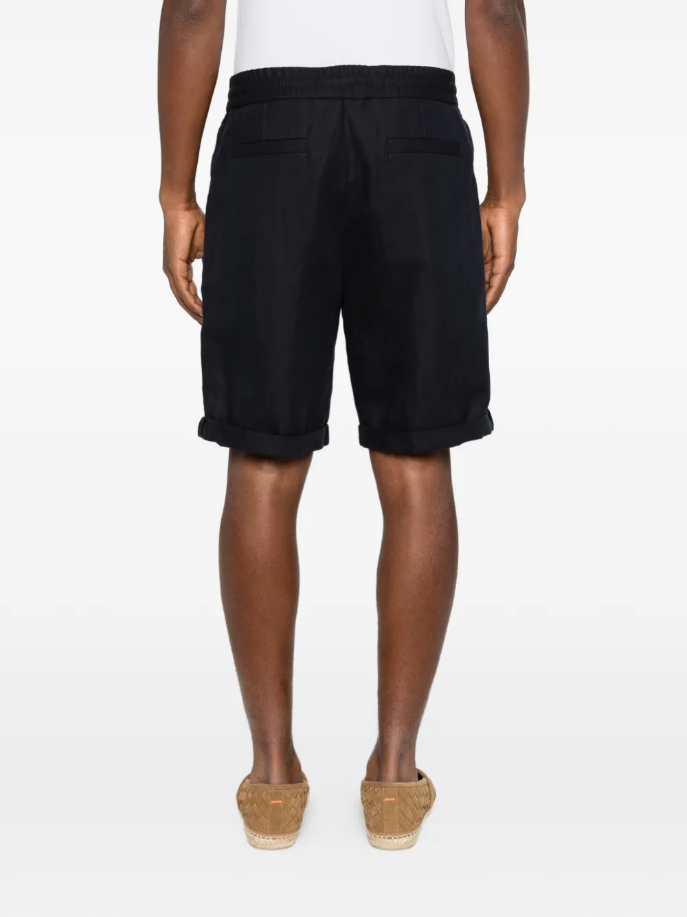 Brunello Cucinelli Shorts met trekkoord Blauw