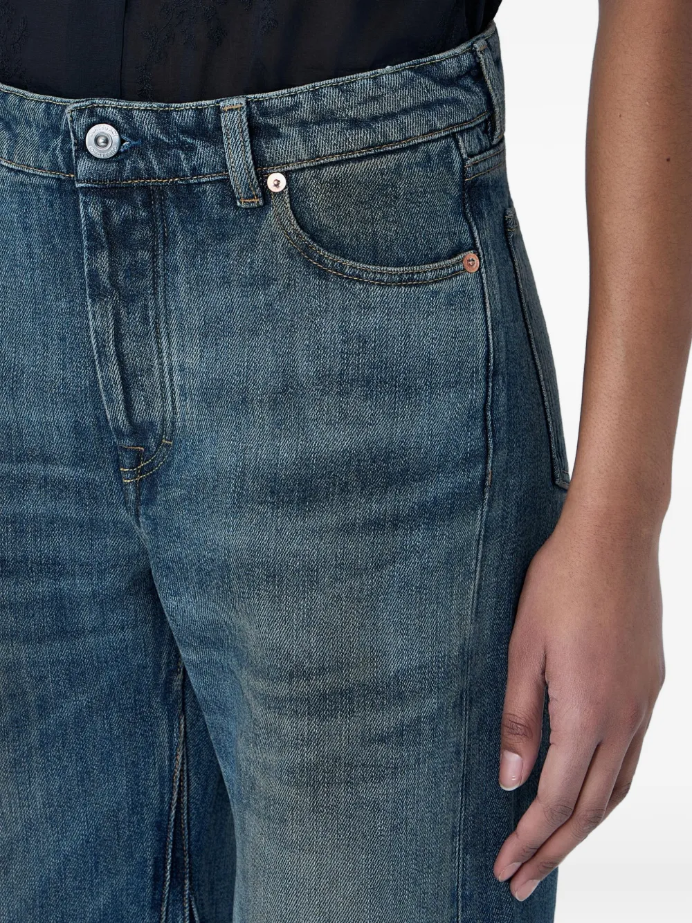 OUR LEGACY Jeans met wijde pijpen Blauw
