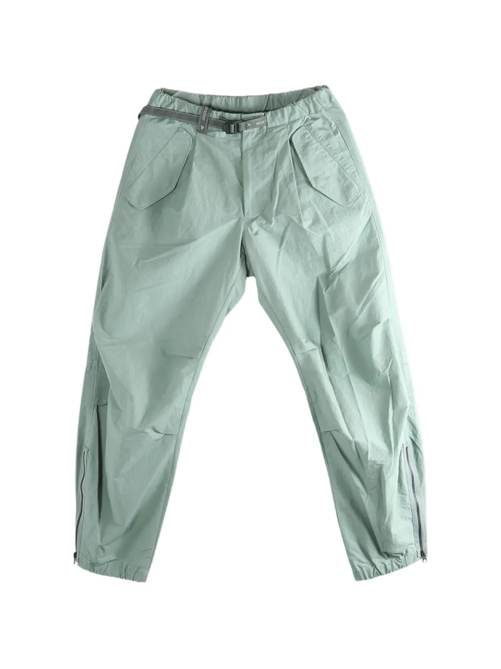 and Wander belted zip-cuff trousers - Verde