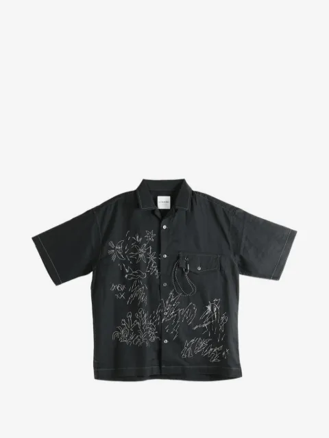 and Wander embroidered short-sleeve shirt